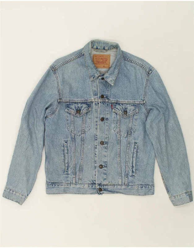 Men's Coats with Contrast StitchingLEVI'S Mens Denim Jacket UK 38 Medium Blue Cotton Men's Coats with Contrast StitchingLEVI'S Mens Denim Jacket UK 38 Medium Blue Cotton