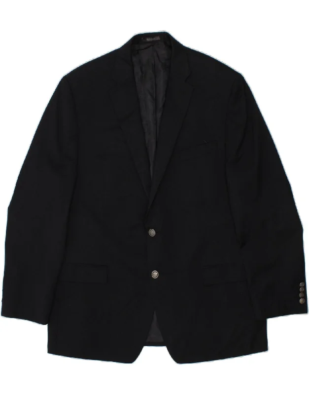 Men's Coats for Big and TallMICHAEL KORS Mens 2 Button Blazer Jacket UK 46 3XL Black Wool