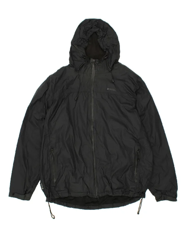 Men's Coats with ButtonsMOUNTAIN WAREHOUSE Mens Hooded Rain Jacket UK 46 3XL Black Nylon
