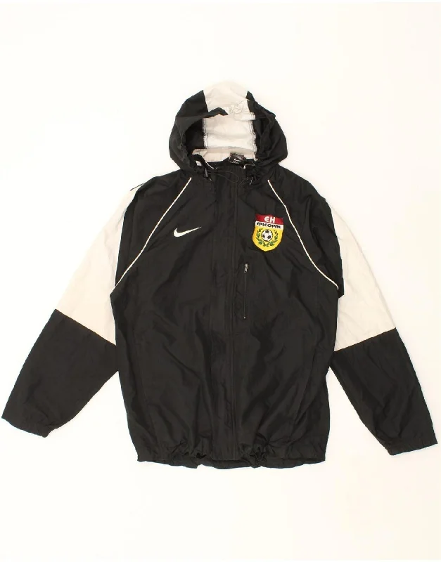 Men's Coats with Quick-Dry FabricNIKE Mens Graphic Hooded Rain Jacket UK 38 Medium Black Colourblock Men's Coats with Quick-Dry FabricNIKE Mens Graphic Hooded Rain Jacket UK 38 Medium Black Colourblock