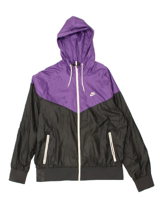 Men's Coats with Snap ButtonsNIKE Mens Hooded Rain Jacket UK 40 Large Purple Colourblock Polyester Men's Coats with Snap ButtonsNIKE Mens Hooded Rain Jacket UK 40 Large Purple Colourblock Polyester