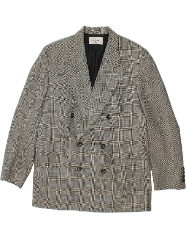 Cool Men's Pea CoatsPIERRE CARDIN Mens Double Breasted Blazer Jacket UK 38 Medium Grey Check Cool Men's Pea CoatsPIERRE CARDIN Mens Double Breasted Blazer Jacket UK 38 Medium Grey Check