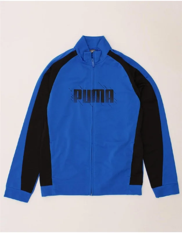 Men's Coats with Hand WarmersPUMA Boys Graphic Tracksuit Top Jacket 13-14 Years Blue Colourblock Men's Coats with Hand WarmersPUMA Boys Graphic Tracksuit Top Jacket 13-14 Years Blue Colourblock