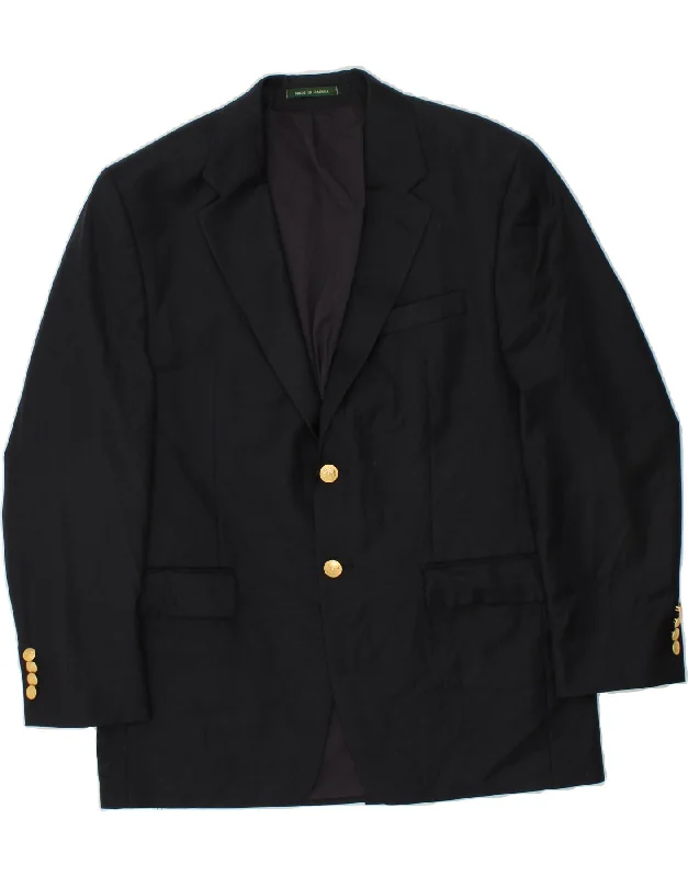 Men's Coats for Mild WeatherRALPH LAUREN Mens 2 Button Blazer Jacket UK 40 Large Navy Blue New Wool