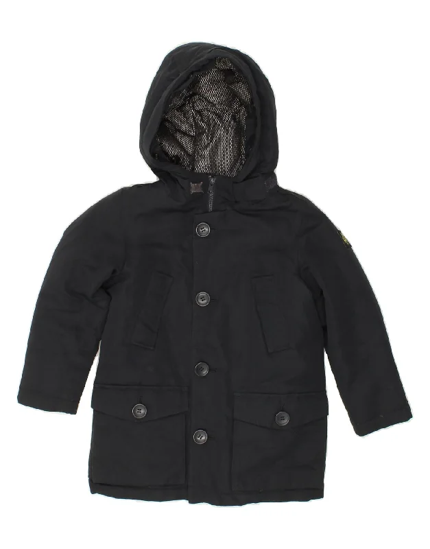Versatile Men's Pea CoatsREFRIGIWEAR Boys Hooded Windbreaker Jacket 5-6 Years Navy Blue Polyester