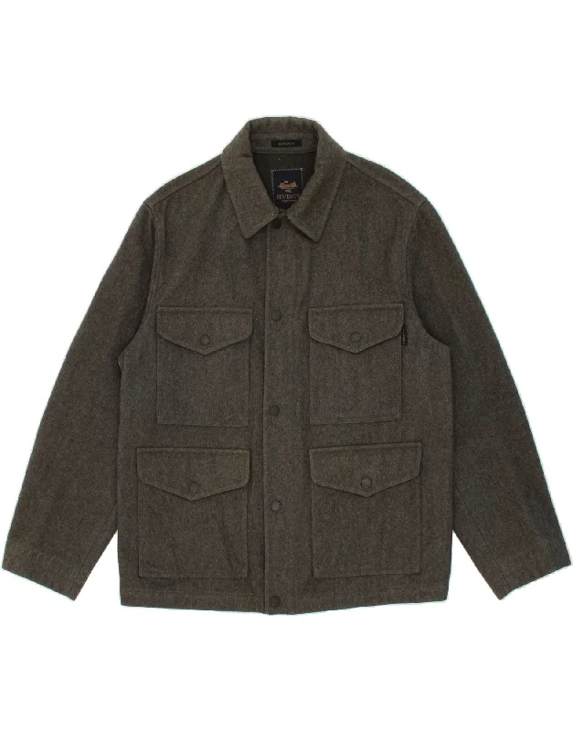 Men's Coats with Patchwork DesignsSEVENTY Mens Utility Jacket UK 38 Medium Grey Wool Men's Coats with Patchwork DesignsSEVENTY Mens Utility Jacket UK 38 Medium Grey Wool