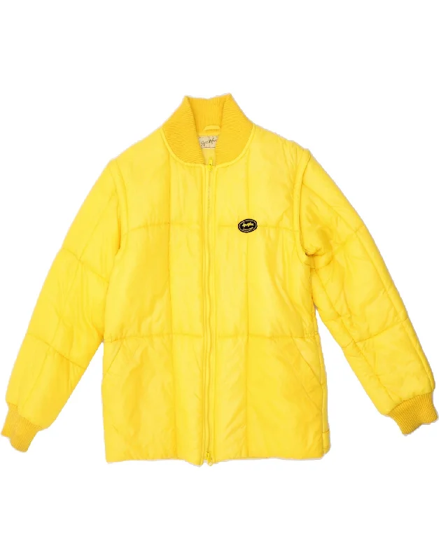 Men's Coats with LiningSPITFIRE Mens Padded Jacket UK 36 Small Yellow Nylon
