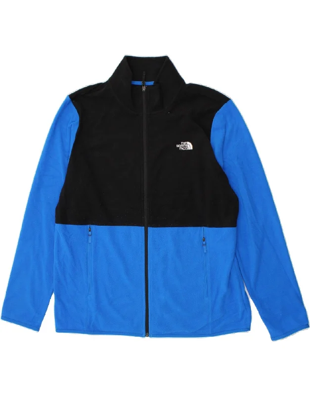 Men's Coats with Convertible CollarsTHE NORTH FACE Mens Fleece Jacket UK 42 XL Blue Colourblock Polyester