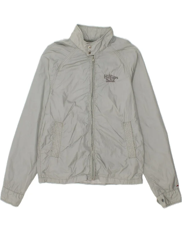 Men's Coats for AutumnTOMMY HILFIGER Mens Bomber Jacket UK 38 Medium Grey Nylon