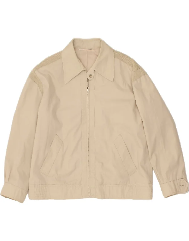 Men's Coats for HikingVINTAGE Mens Bomber Jacket UK 38 Medium Beige