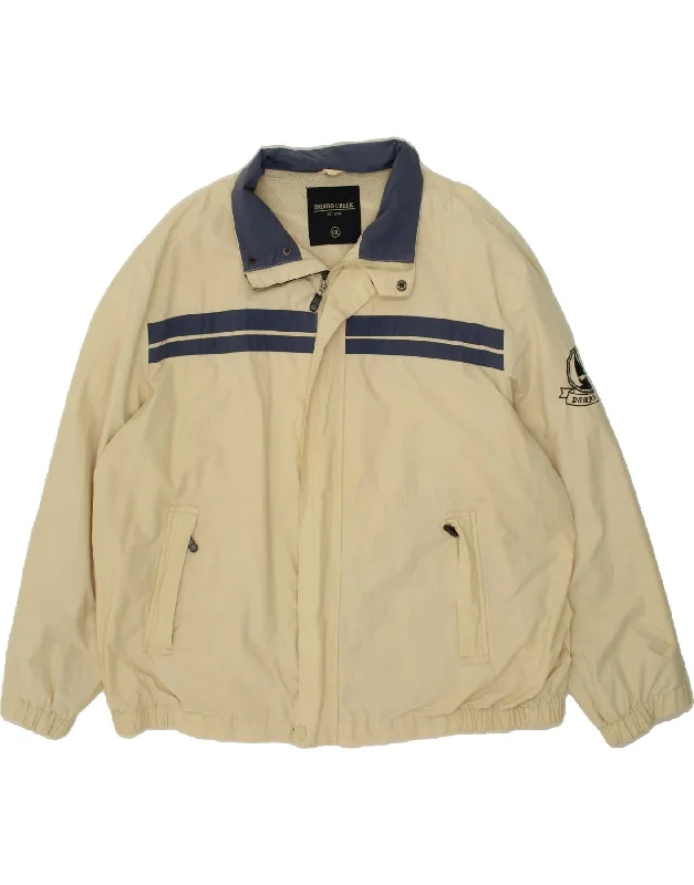Men's Coats with Quilted LiningVINTAGE Mens Bomber Jacket UK 44 2XL Beige Cotton