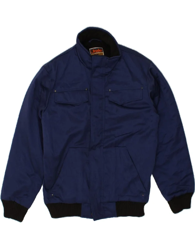 Stylish Men's Biker JacketsVINTAGE Mens Bomber Windbreaker Jacket UK 36 Small Navy Blue Polyester Stylish Men's Biker JacketsVINTAGE Mens Bomber Windbreaker Jacket UK 36 Small Navy Blue Polyester