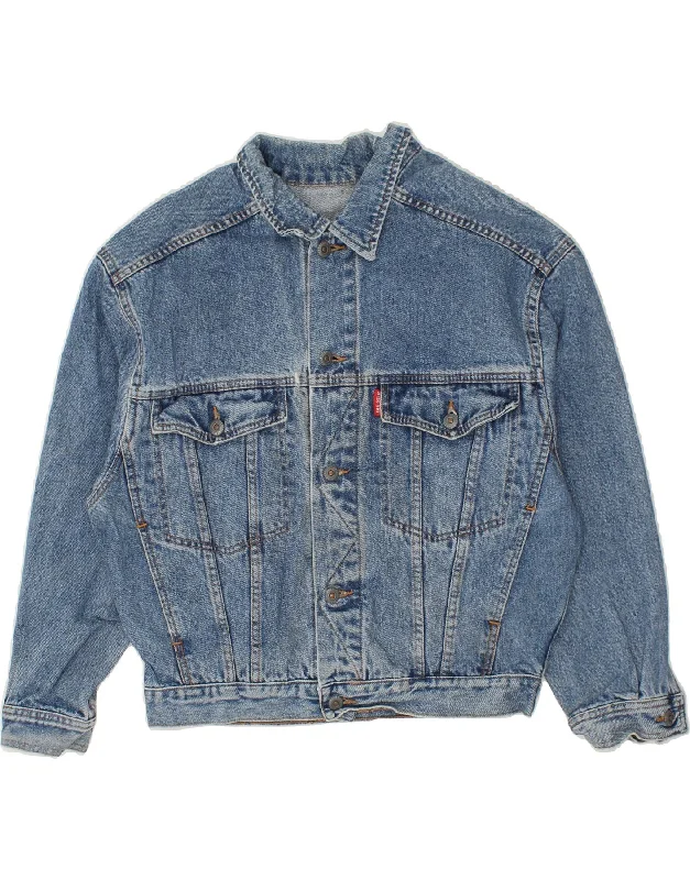 Elegant Men's Wool CoatsVINTAGE Mens Denim Jacket UK 34 XS Blue