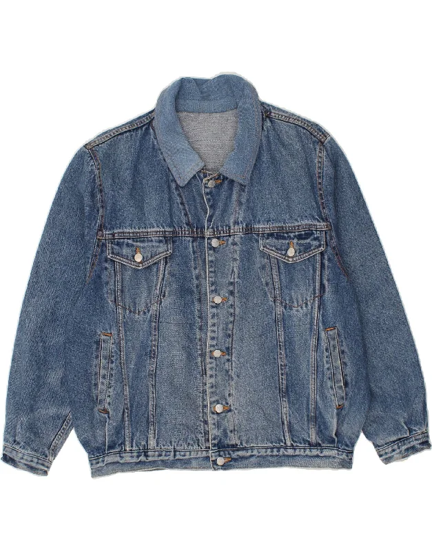 Men's Coats for Winter CampingVINTAGE Mens Denim Jacket UK 42 XL Blue