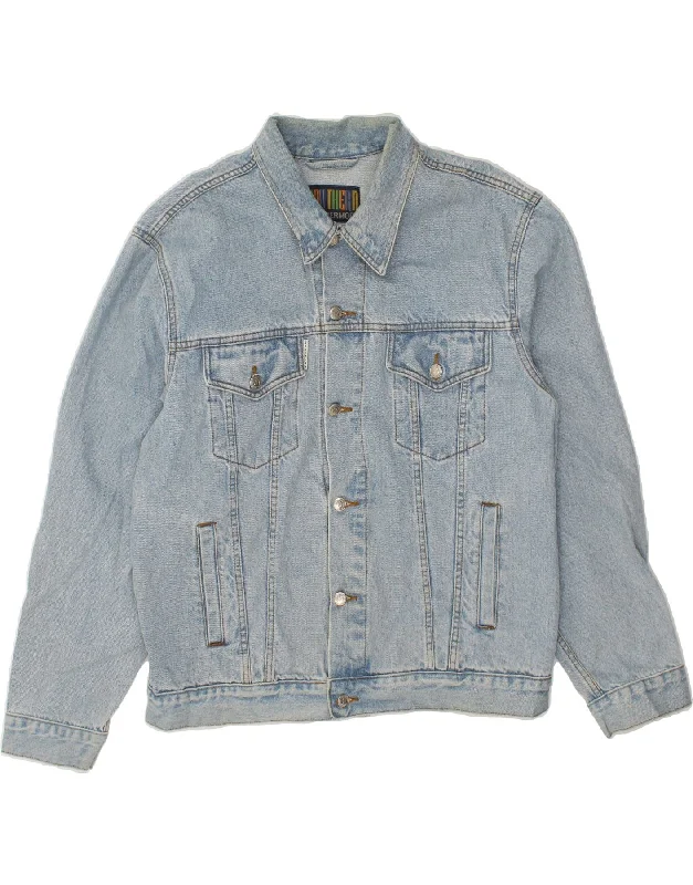 Men's Coats for BikingVINTAGE Mens Denim Jacket UK 44 2XL Blue Cotton