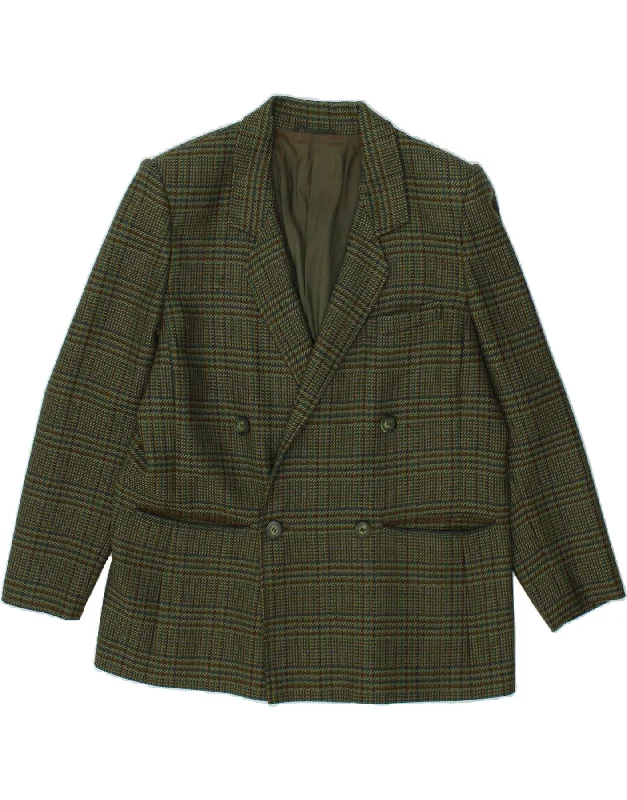 Durable Men's Car CoatsVINTAGE Mens Double Breasted Blazer Jacket UK 38 Medium Green Check Durable Men's Car CoatsVINTAGE Mens Double Breasted Blazer Jacket UK 38 Medium Green Check