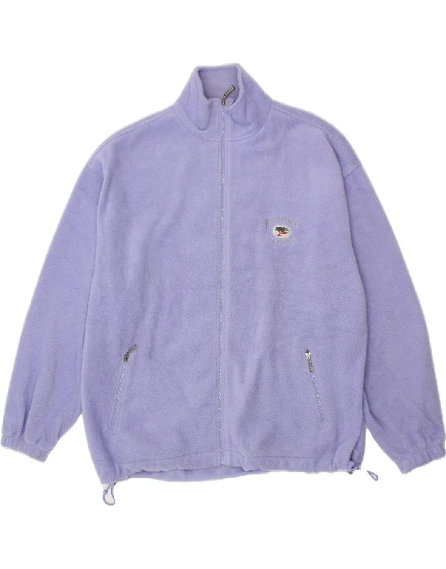 Men's Coats for All SeasonsVINTAGE Mens Fleece Jacket UK 44 2XL Purple Polyester