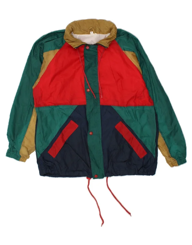 Classic Men's Trench CoatsVINTAGE Mens Hooded Rain Jacket UK 36 Small Multicoloured Colourblock Classic Men's Trench CoatsVINTAGE Mens Hooded Rain Jacket UK 36 Small Multicoloured Colourblock