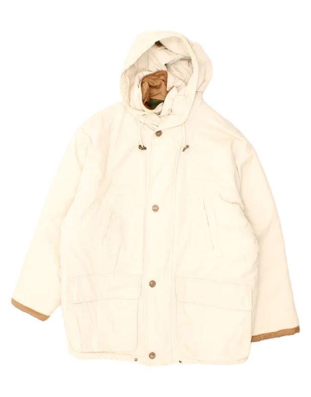 Men's Coats with Military InfluenceVINTAGE Mens Hooded Windbreaker Jacket UK 36 Small Off White Cotton Men's Coats with Military InfluenceVINTAGE Mens Hooded Windbreaker Jacket UK 36 Small Off White Cotton