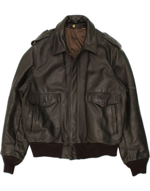 Men's Coats with Reflective StripesVINTAGE Mens Leather Jacket UK 44 2XL Black Leather Men's Coats with Reflective StripesVINTAGE Mens Leather Jacket UK 44 2XL Black Leather
