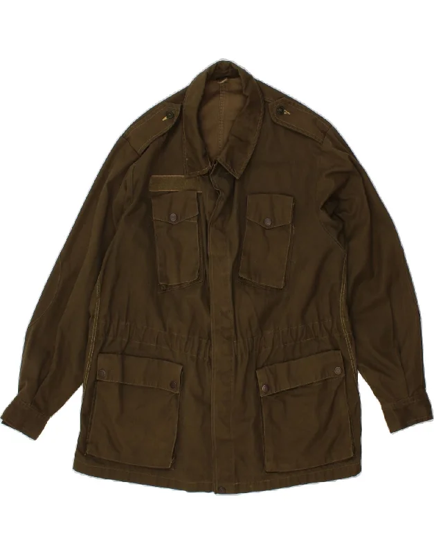 Men's Coats with Slim FitsVINTAGE Mens Military Jacket UK 40 Large Khaki
