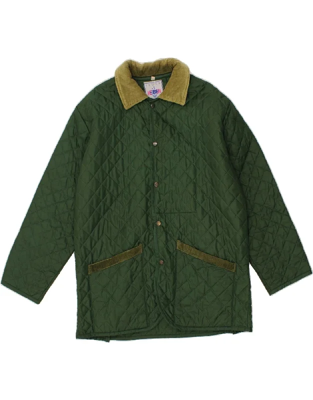 Men's Coats for City WearVINTAGE Mens Quilted Jacket UK 40 Large Green