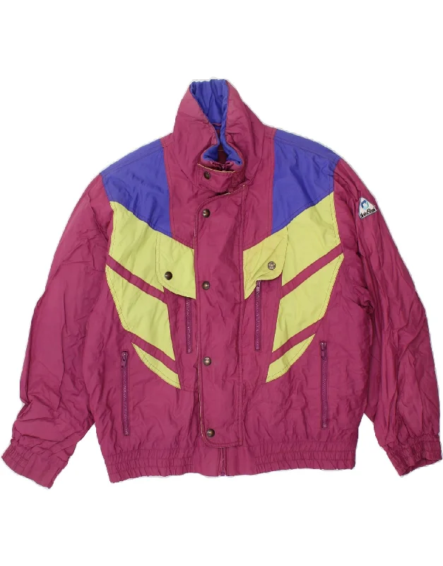 Men's Coats for LayeringVINTAGE Mens Windbreaker Jacket IT 48 Medium Pink Colourblock Polyester Men's Coats for LayeringVINTAGE Mens Windbreaker Jacket IT 48 Medium Pink Colourblock Polyester