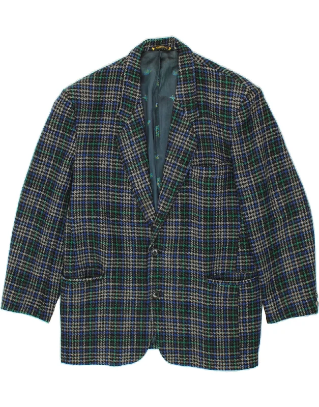 Men's Coats for Casual WearWAMPUM Mens 2 Button Blazer Jacket UK 40 Large Green Houndstooth Wool Men's Coats for Casual WearWAMPUM Mens 2 Button Blazer Jacket UK 40 Large Green Houndstooth Wool