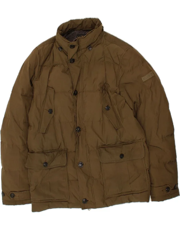 Men's Coats for Skinny MenWOOLRICH Mens Padded Jacket EU 40 Large Khaki Polyester